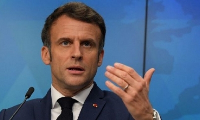 Macron condenó la decisión de Putin de reconocer las regiones separatistas del este de Ucrania. 