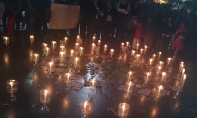 Vigilia en Sucre exigiendo justicia por victimas de feminicidio. Foto ANF