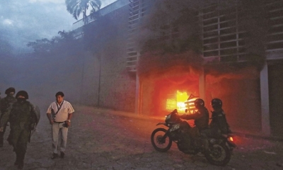 Así quedaron las oficinas del TED y Sereci/Foto. RRSS