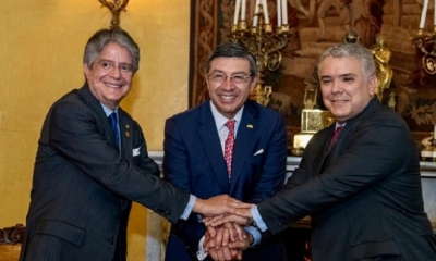 Presidentes de Ecuador, Perú y Colombia. Foto/CAN
