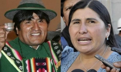 Evo Morales y Nélida Sifuentes/Foto. Kandire