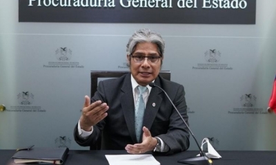 El procurador del Estado, Wilfredo Chávez, en rueda de prensa el viernes 18 de junio