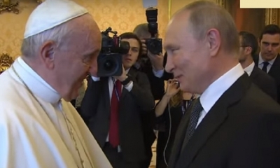 Papa Francisco y Vladimir Putin/Foto. Captura de pantalla