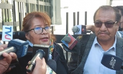 La secretaria general de la Confederación de Gremiales de Bolivia, Mercedes Quisbert