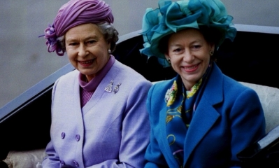 Isabel II y su hermana la princesa Margarita