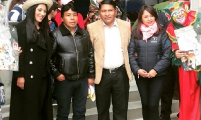La Ministra  transmitió el mensaje desde un acto de promoción cultural en la estación de la línea Amarilla del Teleférico/Foto. RRSS