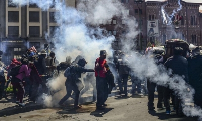Las imágenes del funeral reprimido en Bolivia