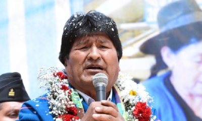 Evo Morales en el municipio de Cantumarca/Foto: ABI