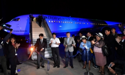 Evo Morales entregó el avión /Foto. ABI