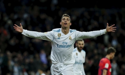 Ronaldo marcó tres goles a la Real Sociedad (Getty)