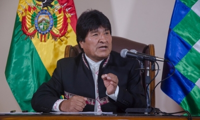 Presidente Evo Morales en conferencia de prensa. Foto: ABI