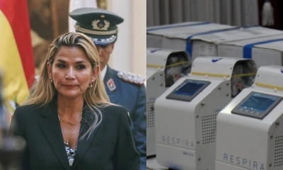 La presidenta Jeanine Áñez