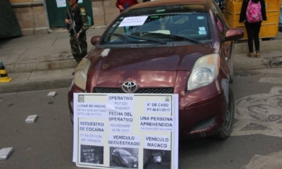 Vehículo secuetrado/Foto. EP