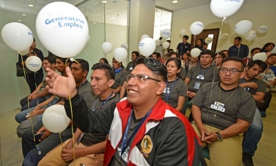 Jóvenes que se sumaron al plan de empleos 