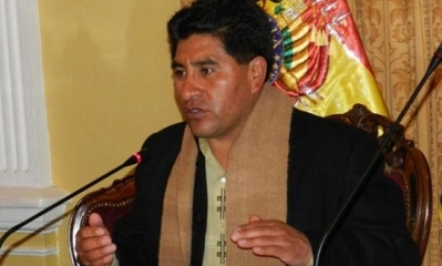 Cesar cocarico, ministro de Desarrollo Rural y Tierras. Foto: Internet