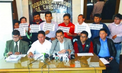 PRONUNCIAMIENTO. La Gobernación de Chuquisaca saludó la sentencia constitucional.