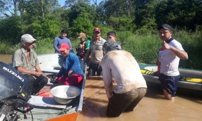 Evacúan familias en Pailón ante el desborde del Río Grande