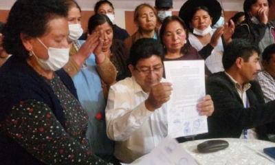El ministro de Obras Públicas, Servicios y Vivienda, Edgar Montaño