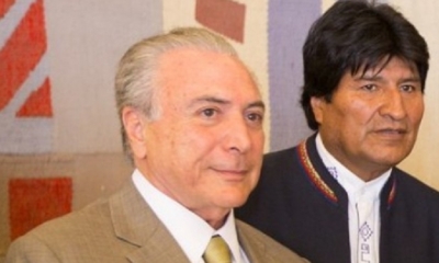Michel Temer y Evo Morales/Foto. Internet