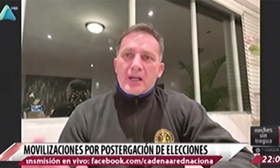 El ministro de Defensa, Fernando López, durante la entrevista con Cadena A. | Captura de pantalla