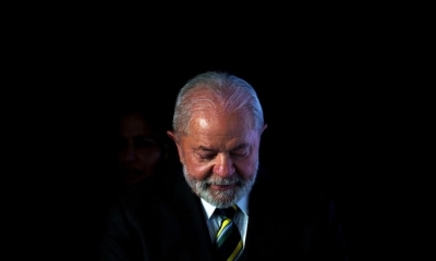 Imagen de la entrevista del economista y ex diputado verde Alain Lipietz al presidente brasileño sobre política internacional. AP