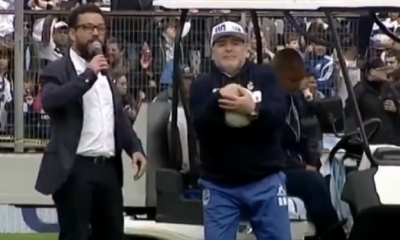 Maradona fue presentado/Foto. Captura de pantalla 