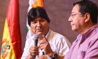 Evo Morales y Luis Arce. 