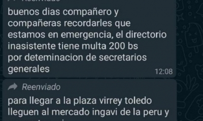 Algunos de los mensajes que indican recibir las comerciantes