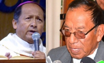 Monseñor Ricardo Centella y Cardenal Toribio Ticona/Foto.Producción Kandire
