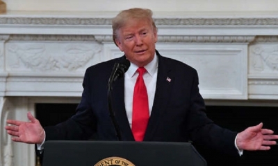 El presidente de Estados Unidos, Donald Trump, hace un arriesgado pronóstico sobre el fin del coronavirus. | Fuente: AFP 