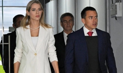 Lavinia Valbonesi acompaña a su marido, el candidato presidencial Daniel Noboa