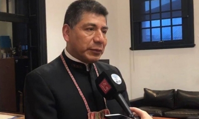El canciller boliviano Fernando Huanacuni 
