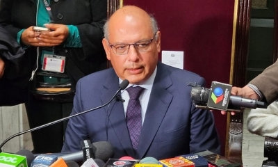 El magistrado Torres estivo este miércoles en La Paz.