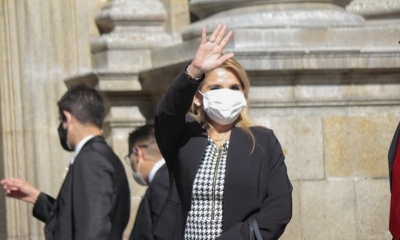 La presidenta Jeanine Áñez