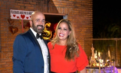 Sergio Perovic y la exalcaldesa Angélica Sosa. Foto: Facebook (Angélica Sosa).