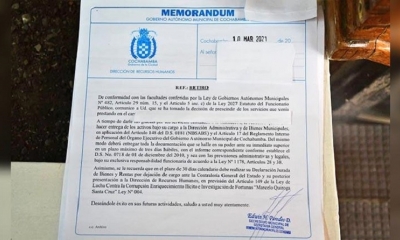 Uno de los 32 despidos que realizó el abogado de Leyes y ahora secretario general,