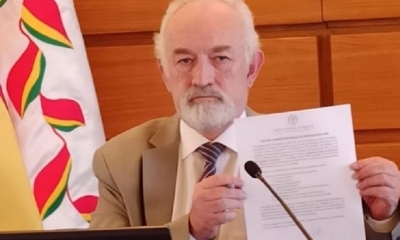 El presidente del Banco Central de Bolivia (BCB), Guillermo Aponte