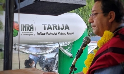 El presidente de Bolivia Luis Arce en Tarija.