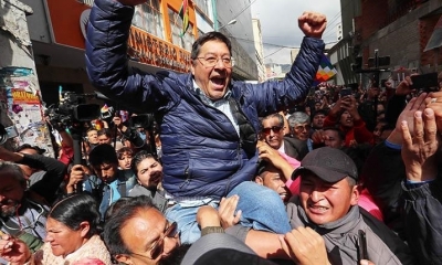 El candidato del MAS, Luis Arce. | EFE