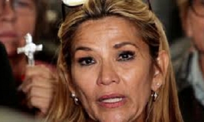  La expresidenta de facto, Jeanine Añez