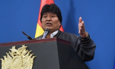 Evo Morales en conferencia de prensa/Foto. ABI