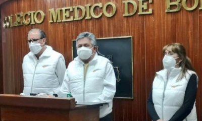 Conferencia del Colegio Médico de Bolivia, en 2021. Foto: Armin Copa.