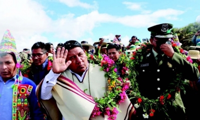 Jhonny Mamani, gobernador del departamento de Potosí, el 22 de diciembre de 2021. Foto: Facebook de la Gobernación de Potosí.