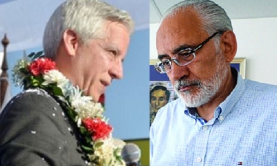 Álvaro García Linera y Carlos Mesa/Foto. Kandire