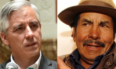 Álvaro García Linera y Felipe Quispe  