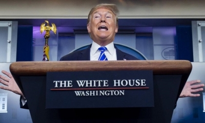 Donald Trump utilizó ayer su rueda de prensa diaria en la Casa Blanca para sugerir nuevos métodos con los que acabar con el patógeno
