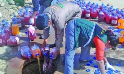 Jugo en mal estado de Cotap fue vertido en el sistema de alcantarillado