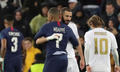 Mbappé y Benzema, cartas de gol del PSG y del Real Madrid.