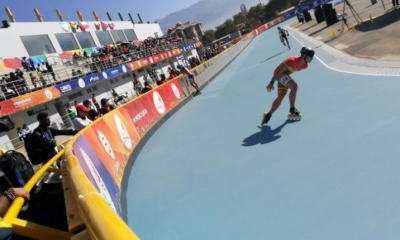 Patinaje en la segunda jornada de los Juegos Suramericanos.