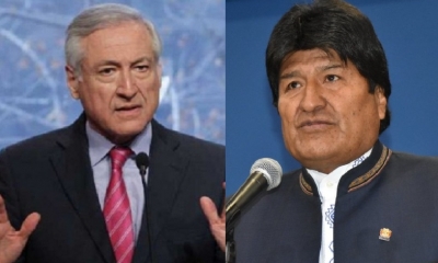 Heraldo Muñoz y Evo Morales/Foto. RRSS